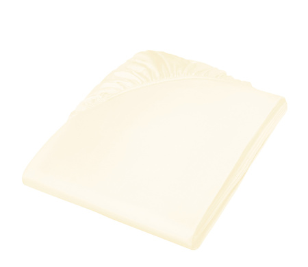 Prześcieradło satynowe z gumką Fleuresse Colours 9100-2610 Creme 