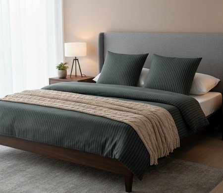 Pościel flanelowa JOOP! Soft Stripes 45003-04 Green