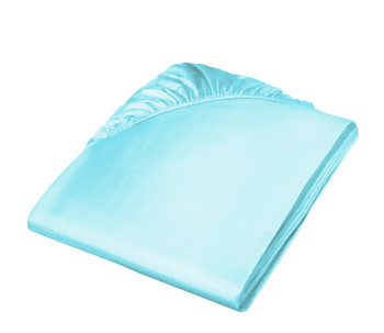 Prześcieradło satynowe z gumką Fleuresse Colours 9100-6058 Zimny Niebieski