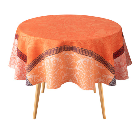 Obrus lniany Le Jacquard Français Escapade Tropicale Goyave