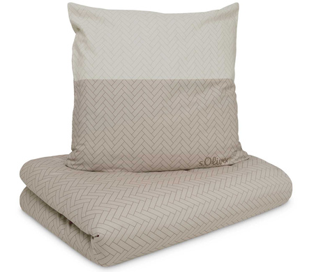 Pościel satyna bawełniana s.Oliver 5069-300 Beżowa