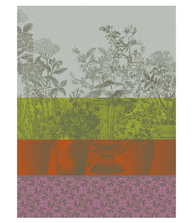 Ściereczka kuchenna Le Jacquard Français Floraison Rayé Zinnia