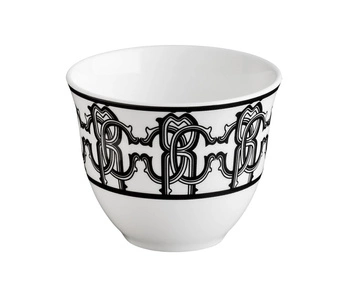 Arabskie filiżanki Roberto Cavalli Monogram Black,zestaw 6 szt. Luxury Box