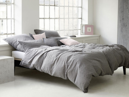 Pościel lniana Elegante Breeze 7038-990 ciemny szary