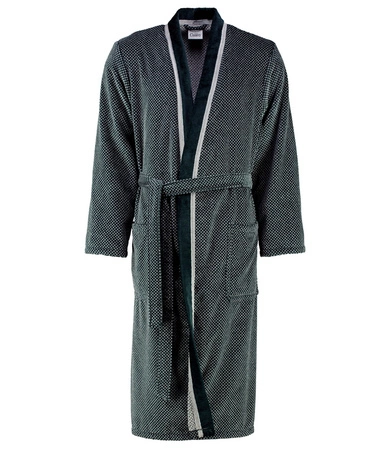Szlafrok męski kimono Cawö 4839-79 Silber-Schwarz 48-60