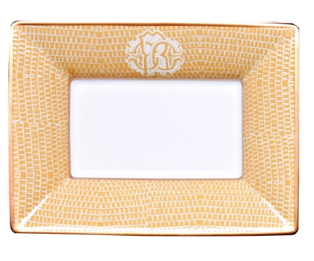 Półmisek prostokątny Roberto Cavalli Lizzard Gold