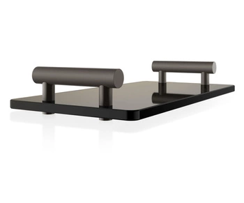 DECOR WALTHER BAR TAB taca łazienkowa szkło ciemny brąz / ciemny metal mat