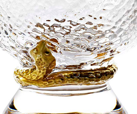 Szklanka Old Fashion Roberto Cavalli Python Gold, zestaw 2 szt. Luxury Box