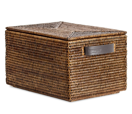 Pojemnik z przykrywką Decor Walther BASKET BOX rattan ciemny