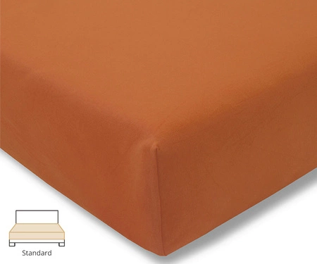 Prześcieradło fein-jersey Estella 6500 370 Terakota