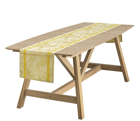 Bieżnik lniany Le Jacquard Français À L'orangerie Mimosa