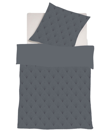 Pościel satyna szwajcarska Fleuresse Black Premium 534402-1 Grey