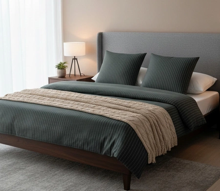 Pościel flanelowa JOOP! Soft Stripes 45003-04 Green
