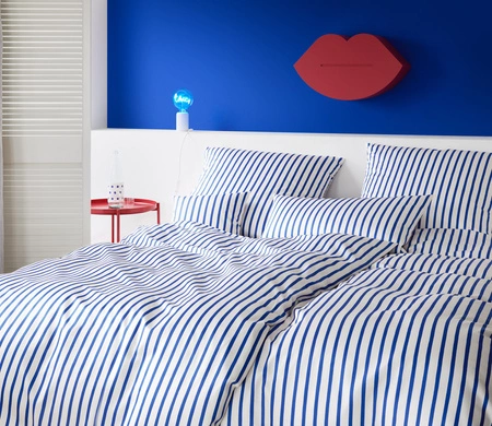 Pościel satyna bawełniana Elegante Double 24524-2 blue