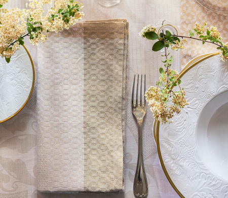 Serwetki lniane Le Jacquard Français Évasion Céleste Travertin 4 szt.