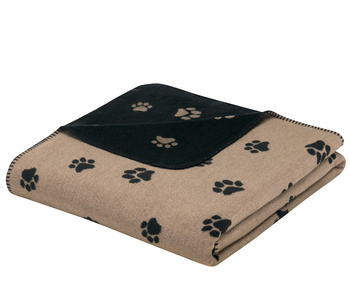 Koc Cawö We Love Dogs Paws 62470-93 150x200 Black/Beige