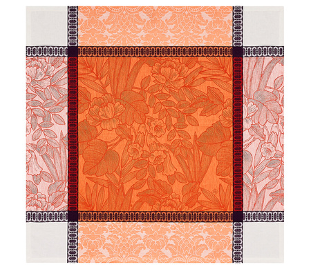 Obrus lniany Le Jacquard Français Escapade Tropicale Goyave
