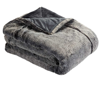 Koc futrzany bugatti 3885-800 150x200 srebrno-szary