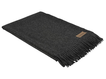 Koc z wełny alpaki Eskimo Switzerland Apus H4428-170 130x200 Anthracite