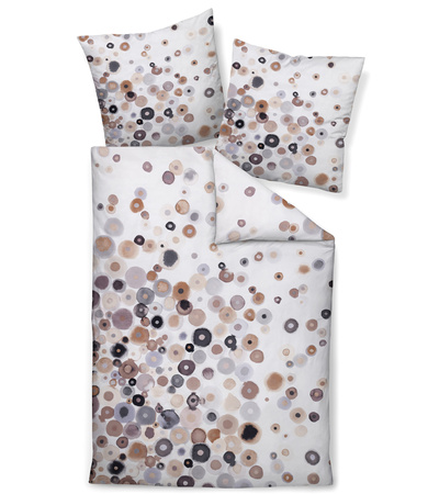 Pościel satyna bawełniana Janine Modern Art S 42166-07 Taupe Beige
