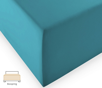 Prześcieradło na wysoki materac Fleuresse Comfort XL 1119-6066 Petrol