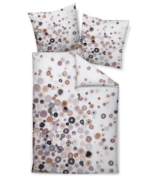 Pościel satyna bawełniana Janine Modern Art S 42166-07 Taupe Beige