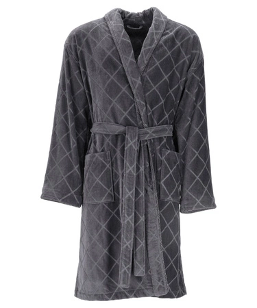 Szlafrok męski z szalem Vossen Barron 766 Graphit