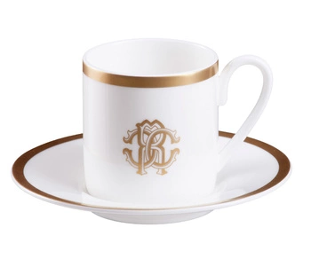 Filiżanka do kawy Roberto Cavalli Silk Gold, zestaw 6 szt.