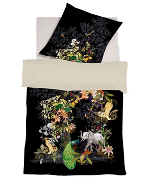 Fleuresse pościel mako-jersey Black Premium 074395-1 Dark Grey