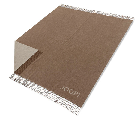 Koc wełniany JOOP! Fine Doubleface 814074 Taupe-Beige