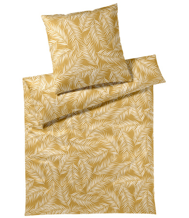 Pościel satyna bawełniana Elegante Maison Leaves 24551-3 Gold