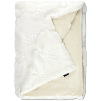 Koc futrzany JOOP! Cozy Cornflower 71395-001 130x170 White