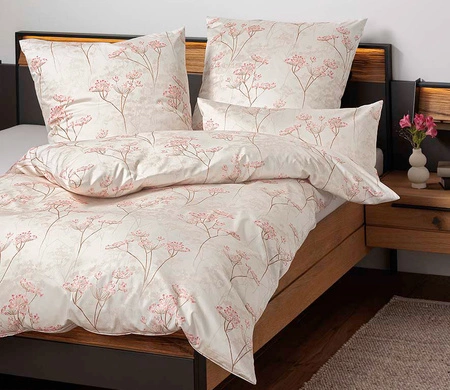 Pościel satyna bawełniana Janine Milano 45113-01 Sand Koralle Pink