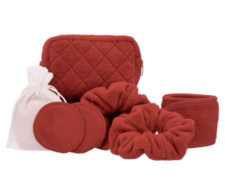 Kosmetyczka z zestawem akcesoriów Vossen Beauty Bag 6440 terra