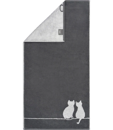 Ręcznik Cawö Cute Cats 6263-77 Platin / Basalt