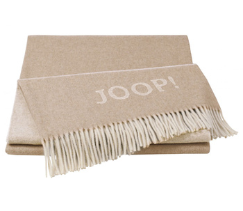 Koc wełniany JOOP! Fine Doubleface 739841 130x180 Creme Natur