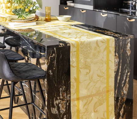 Bieżnik lniany Le Jacquard Français À L'orangerie Mimosa