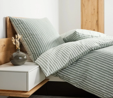 Pościel flanelowa Janine Davos 65170-06 Salbeigrün