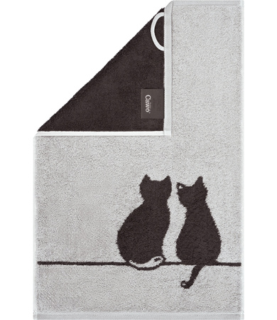 Ręcznik Cawö Cute Cats 6263-70 Platin / Basalt