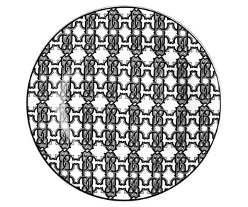 Talerz deserowy Roberto Cavalli Monogram Black, zestaw 2 szt.