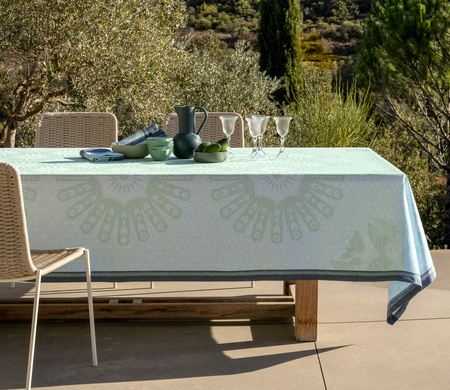 Obrus lniany Le Jacquard Français Jardin d'Orient Fontaine