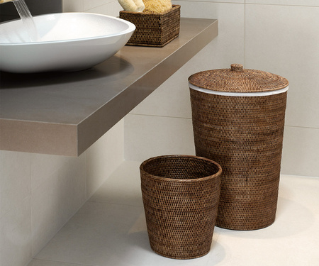 Kosz na pranie Decor Walther BASKET WB rattan ciemny
