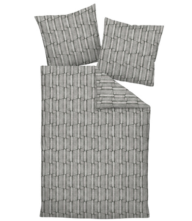 Pościel satyna bawełniana Janine Milano 45121-08 Anthrazit Silber