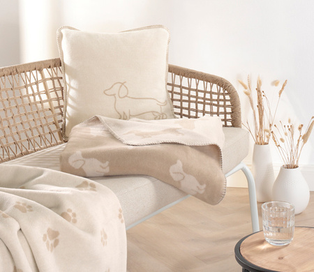 Koc Cawö We Love Dogs 62460-33 150x200 Natur/Beige