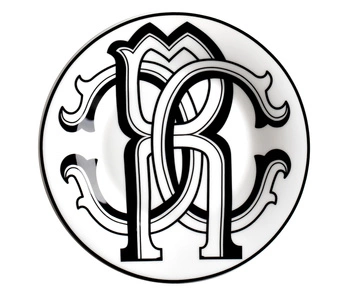 Talerzyk do pieczywa Roberto Cavalli Monogram Black, zestaw 2 szt.