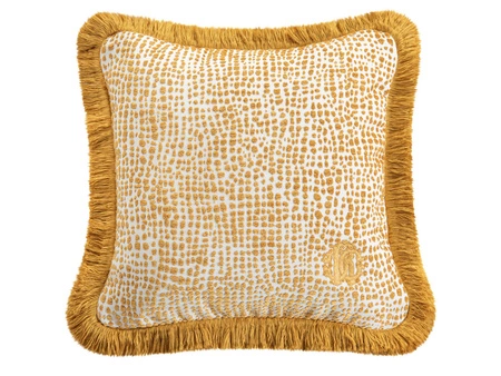 Poduszka dekoracyjna Roberto Cavalli Home Skin Velvet 40x40 001 Gold