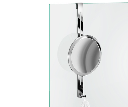 Lusterko kosmetyczne na kabinę prysznicową Decor Walther HANG UP 5X chrom