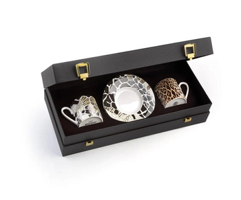 Filiżanka do kawy Roberto Cavalli Africa Dakar & Gabon, zestaw 2 szt. Luxury Box