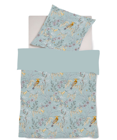 Pościel satyna szwajcarska Fleuresse Black Premium 534399-2 Light Blue