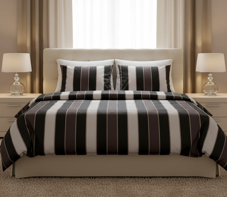 Pościel satyna bawełniana JOOP! Stripes 4122-09 Black